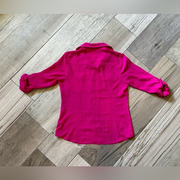 Michael Kors pink full zip top with pockets sz M - Picture 4 of 10